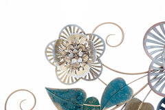 Panneau en métal motifs floraux 3D