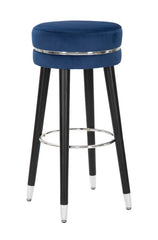 BAR STOOL PARIS BLU/SILVER CM Ø 35X74