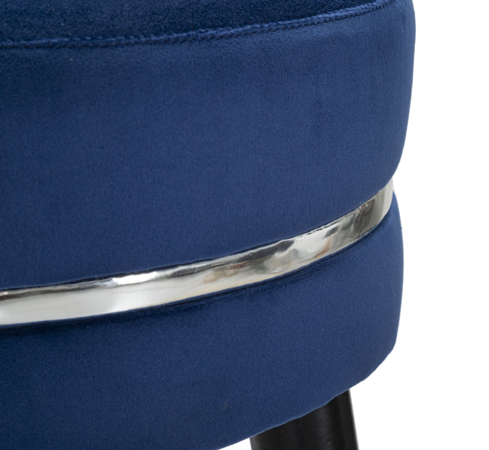 BAR STOOL PARIS BLU/SILVER CM Ø 35X74