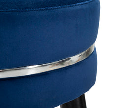 BAR STOOL PARIS BLU/SILVER CM Ø 35X74