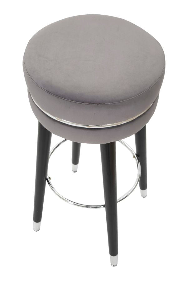 BAR STOOL PARIS GRIGIO/SILVER CM Ø 35X74