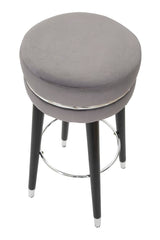 BAR STOOL PARIS GRIGIO/SILVER CM Ø 35X74
