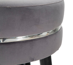 BAR STOOL PARIS GRIGIO/SILVER CM Ø 35X74
