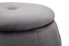 PUFF/STORAGE PARIS GRIGIO/SILVER CM Ø 43X43