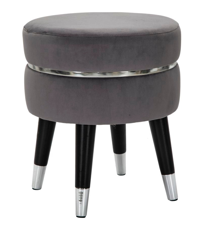BAR STOOL PARIS GRIGIO/SILVER CM Ø 35X40,5