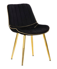 CHAIR PARIS NERA/GOLD SET 2 PCS CM 51X59X79