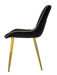 CHAIR PARIS NERA/GOLD SET 2 PCS CM 51X59X79