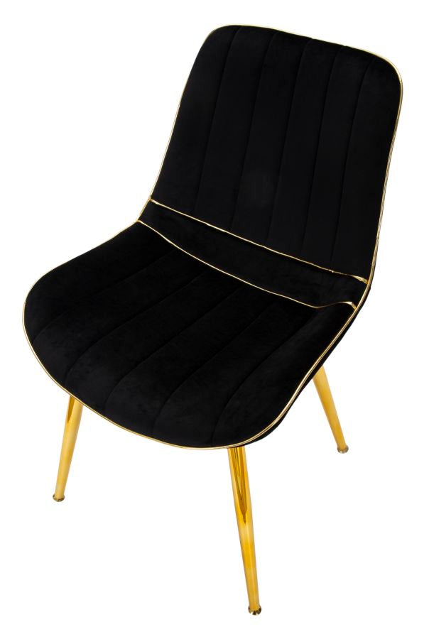 CHAIR PARIS NERA/GOLD SET 2 PCS CM 51X59X79