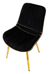 CHAIR PARIS NERA/GOLD SET 2 PCS CM 51X59X79