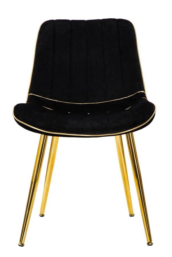 CHAIR PARIS NERA/GOLD SET 2 PCS CM 51X59X79