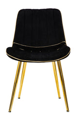 CHAIR PARIS NERA/GOLD SET 2 PCS CM 51X59X79