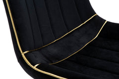 CHAIR PARIS NERA/GOLD SET 2 PCS CM 51X59X79