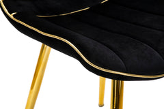 CHAIR PARIS NERA/GOLD SET 2 PCS CM 51X59X79