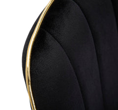 CHAIR PARIS NERA/GOLD SET 2 PCS CM 51X59X79