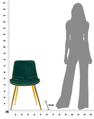 CHAIR PARIS VERDE/GOLD SET 2 PCS CM 51X59X79