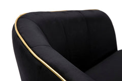 ARMCHAIR PARIS NERA/GOLD CM 62X58X78
