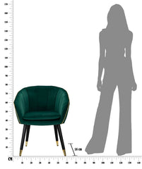 ARMCHAIR PARIS VERDE/GOLD CM 62X58X78
