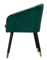 ARMCHAIR PARIS VERDE/GOLD CM 62X58X78