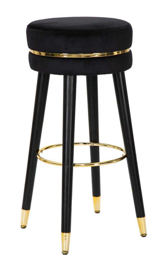 BAR STOOL  PARIS NERO/GOLD CM Ø 35X74