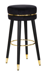 BAR STOOL  PARIS NERO/GOLD CM Ø 35X74