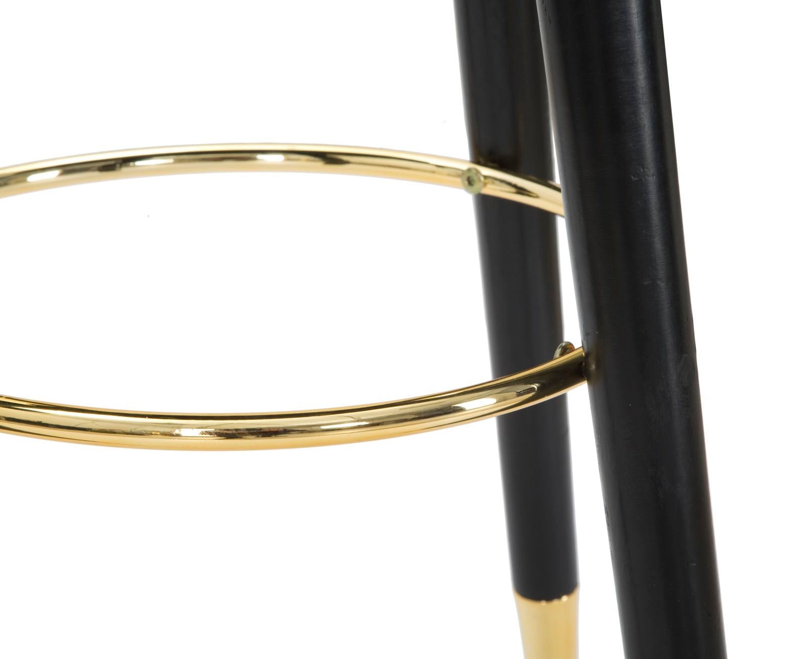 BAR STOOL  PARIS NERO/GOLD CM Ø 35X74