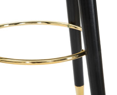 BAR STOOL  PARIS NERO/GOLD CM Ø 35X74