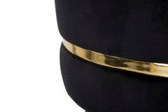 BAR STOOL  PARIS NERO/GOLD CM Ø 35X74