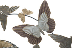 Panneau en métal Papillon 3D vintage