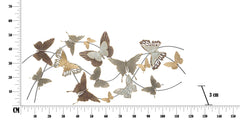 Panneau en métal Papillon 3D vintage