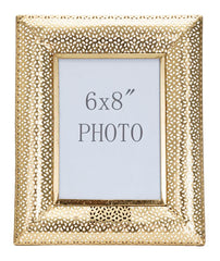 Cadre photo en métal doré Glam avec sculptures élégantes