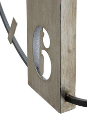Horloge murale en métal Noir et Argent
