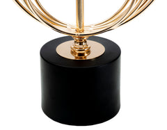 Lampe de table Circlly métal doré abat-jour tissu noir