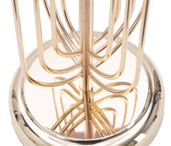 Lampe de table Krista Métal Doré abat-jour Tissu Rose