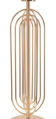 Lampe de table Krista Métal Doré abat-jour Tissu Rose