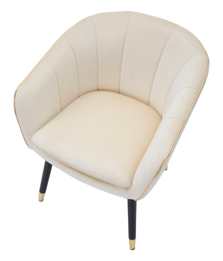 ARMCHAIR PARIS CREMA/GOLD CM 62X58X78