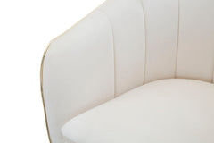 ARMCHAIR PARIS CREMA/GOLD CM 62X58X78