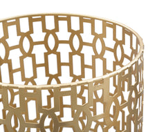 Porte-parapluies rond en métal doré