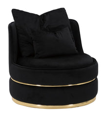ARMCHAIR PARIS SPACE NERO/GOLD CM Ø 84X72