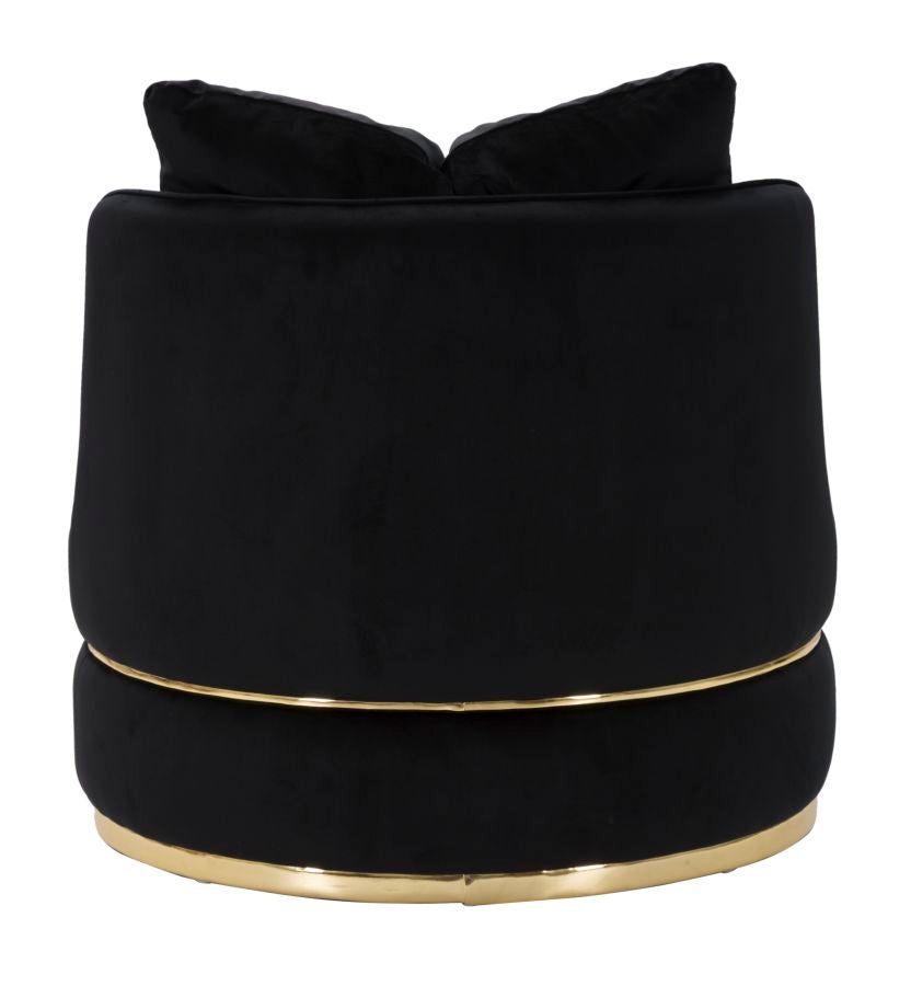 ARMCHAIR PARIS SPACE NERO/GOLD CM Ø 84X72