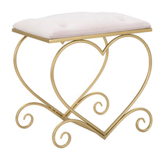 STOOL HEART ROSA CM 50X37,5X51,5