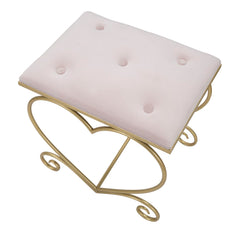 STOOL HEART ROSA CM 50X37,5X51,5