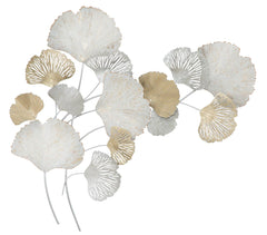 Panneau mural métallique Silvy design géométrique et floral