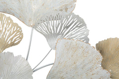 Panneau mural métallique Silvy design géométrique et floral