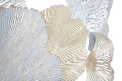 Panneau mural métallique Silvy design géométrique et floral