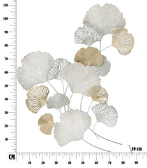 Panneau mural métallique Silvy design géométrique et floral