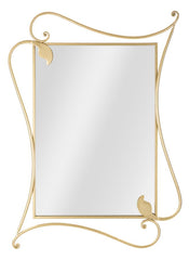 Miroir mural Péthale métal doré