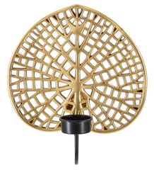 Bougeoir Lotus Métal Doré et Noir