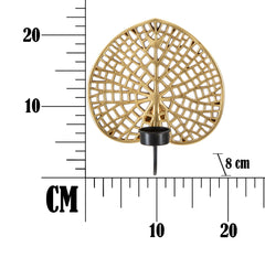 Bougeoir Lotus Métal Doré et Noir