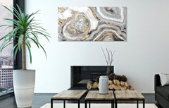 Peinture murale abstraite en toile cadre bois