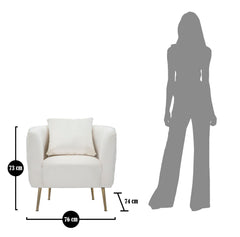 ARMCHAIR BUCAREST CREMA CM 76X74X73